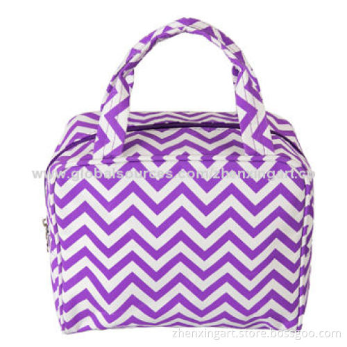 Microfiber cosmetic bag with handle